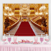 Strahlend Haus Rot Teppich Hintergrund Für Geburtstag